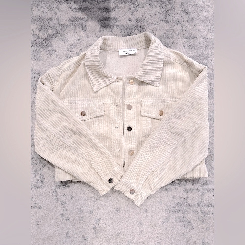 Living My Best Style x Pink Lily Corduroy Crop Jacket